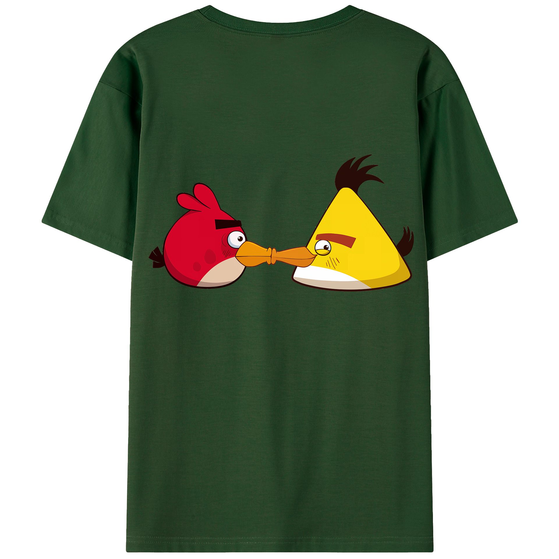 （画像用） Angry Birds アングリーバード 綿100％半袖Tシャツ（背面プリント）